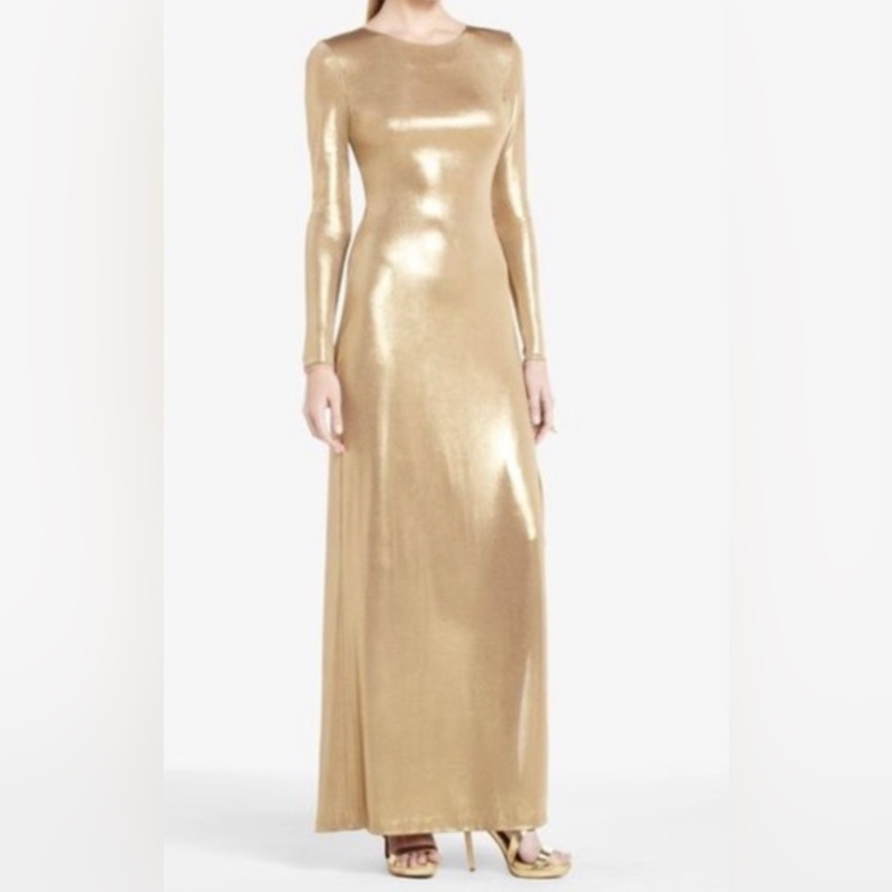 BCBGMaxAzria Gold Dress